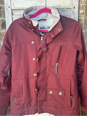 Helix Snowboarding Jacket Dark Green Coat Women's Size Small.